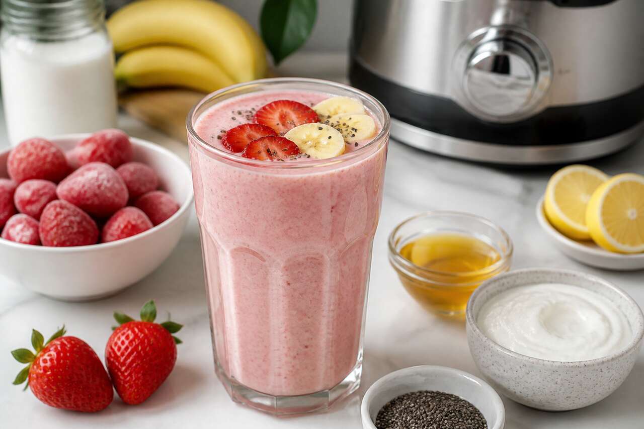 Smoothie fraise maison au Cook Expert
