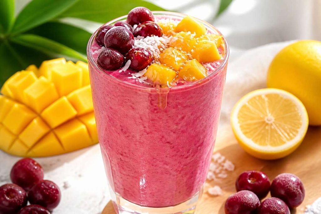 Smoothie cerise mangue : recette rapide et facile