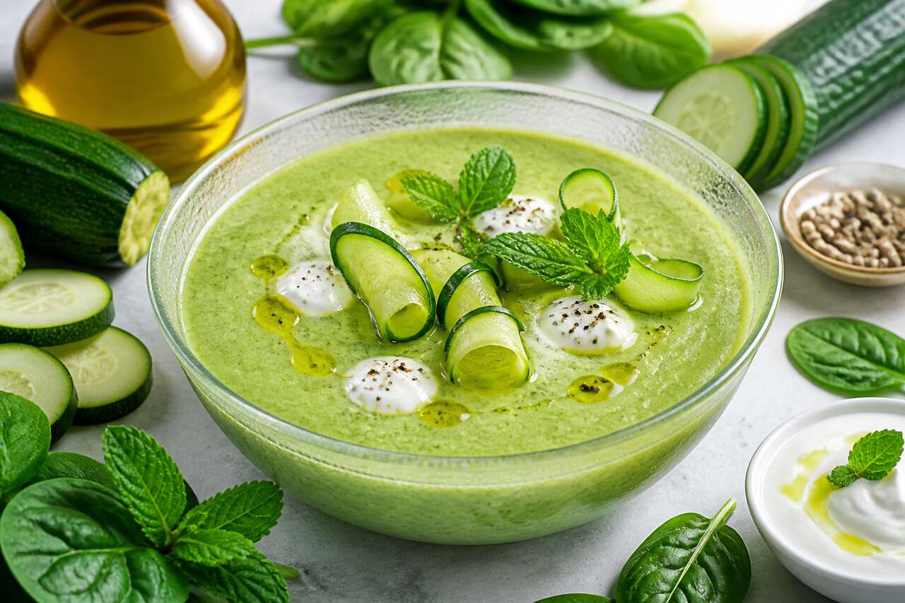 Gaspacho de courgette au Monsieur Cuisine : recette fraîche et facile