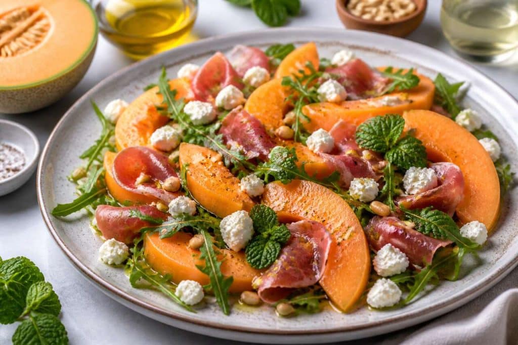 Salade de melon au chèvre : recette fraîcheur d'été