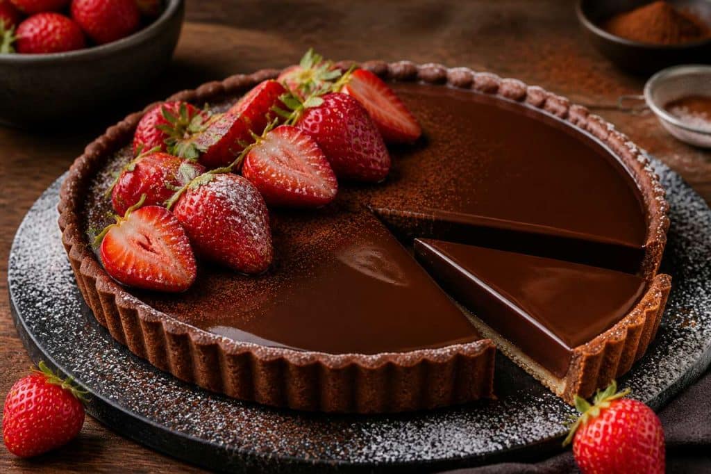 Tarte aux fraises chocolatée : recette gourmande et facile
