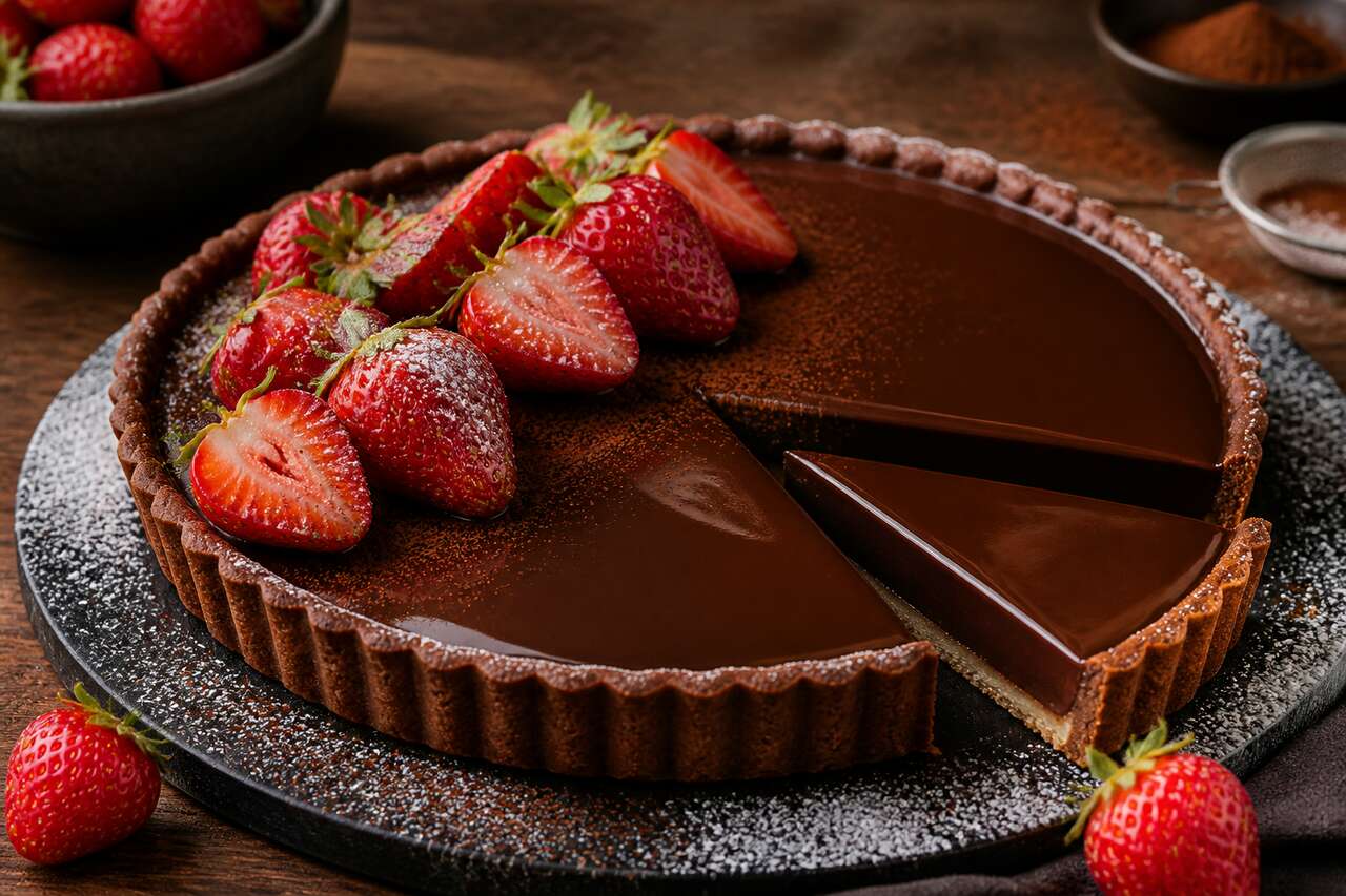 Tarte aux fraises chocolatée : recette gourmande et facile