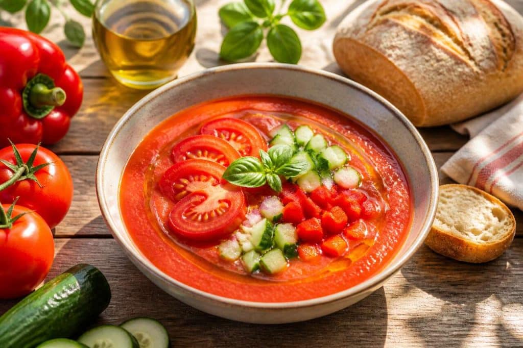 Gaspacho traditionnel : recette facile et savoureuse