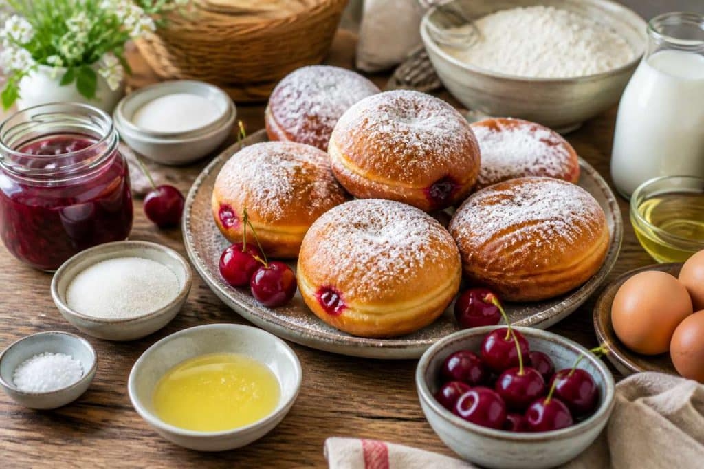 Recette de beignets aux cerises moelleux et savoureux