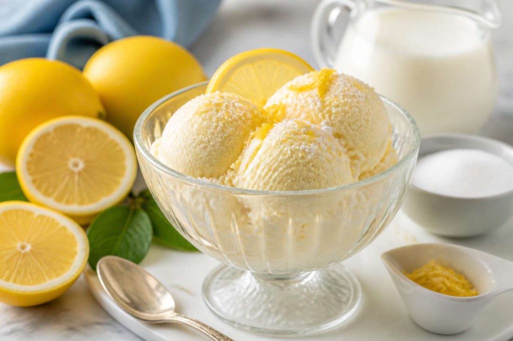 Glace au citron : recette facile et rafraîchissante