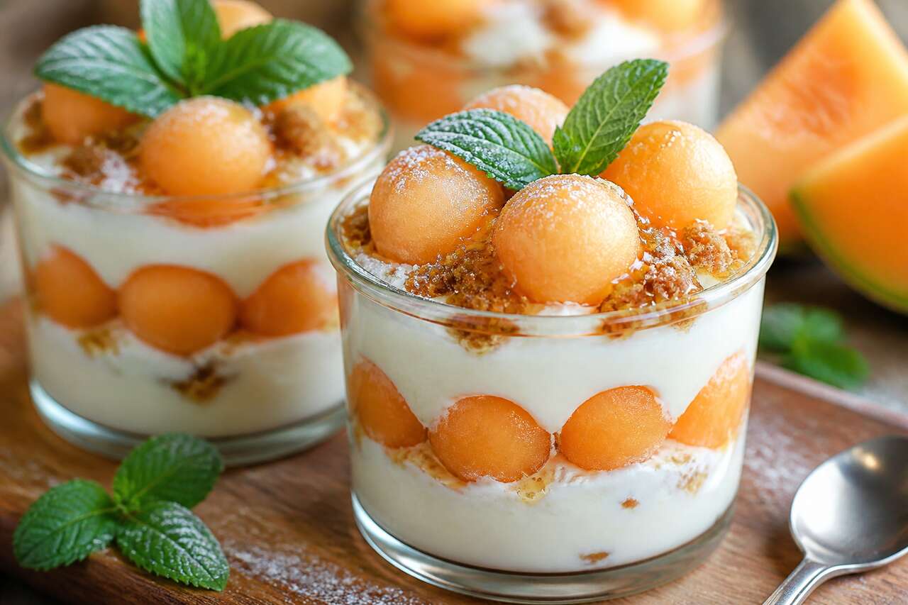 Verrines de melon au mascarpone : recette facile et rafraîchissante