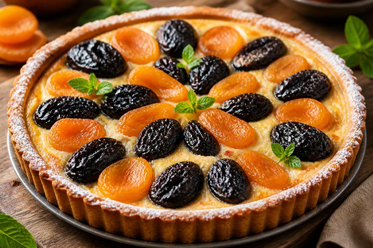 Tarte aux pruneaux et abricots : recette facile