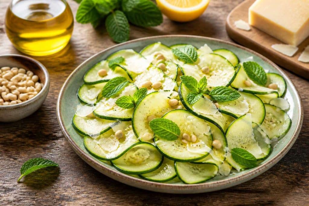 Salade de courgettes crues : recette facile et rapide