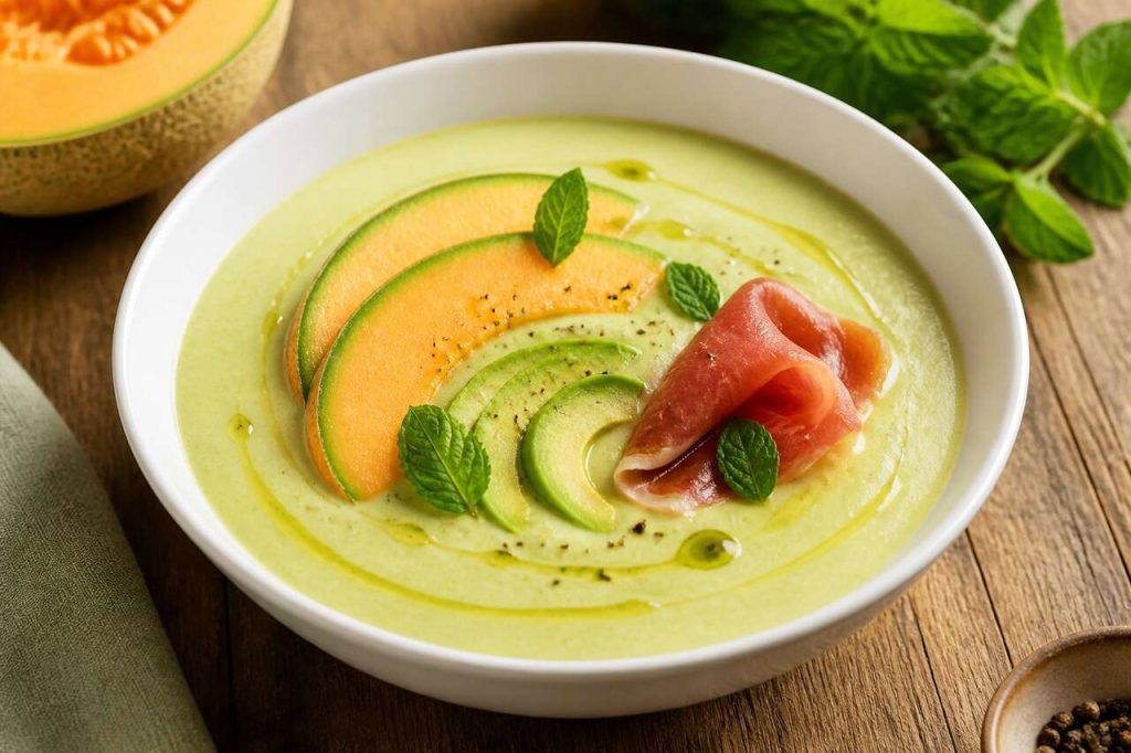 Soupe glacée melon avocat : recette fraîche et facile