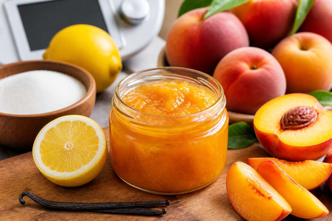 Confiture de pêche au Thermomix : recette facile et rapide