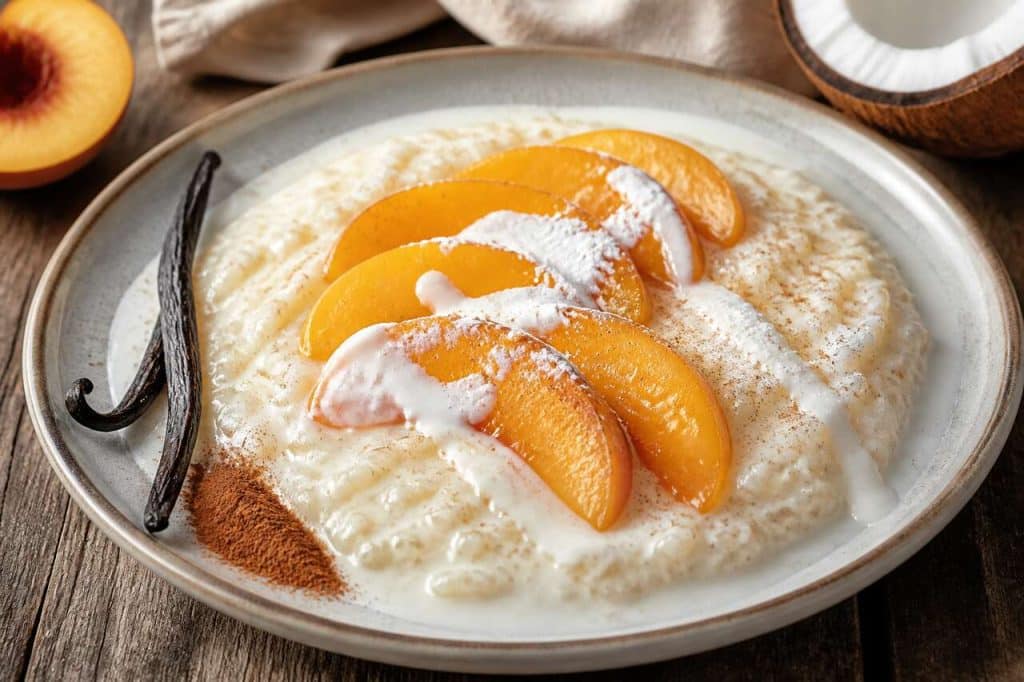 Riz crémeux à la pêche : recette gourmande et facile