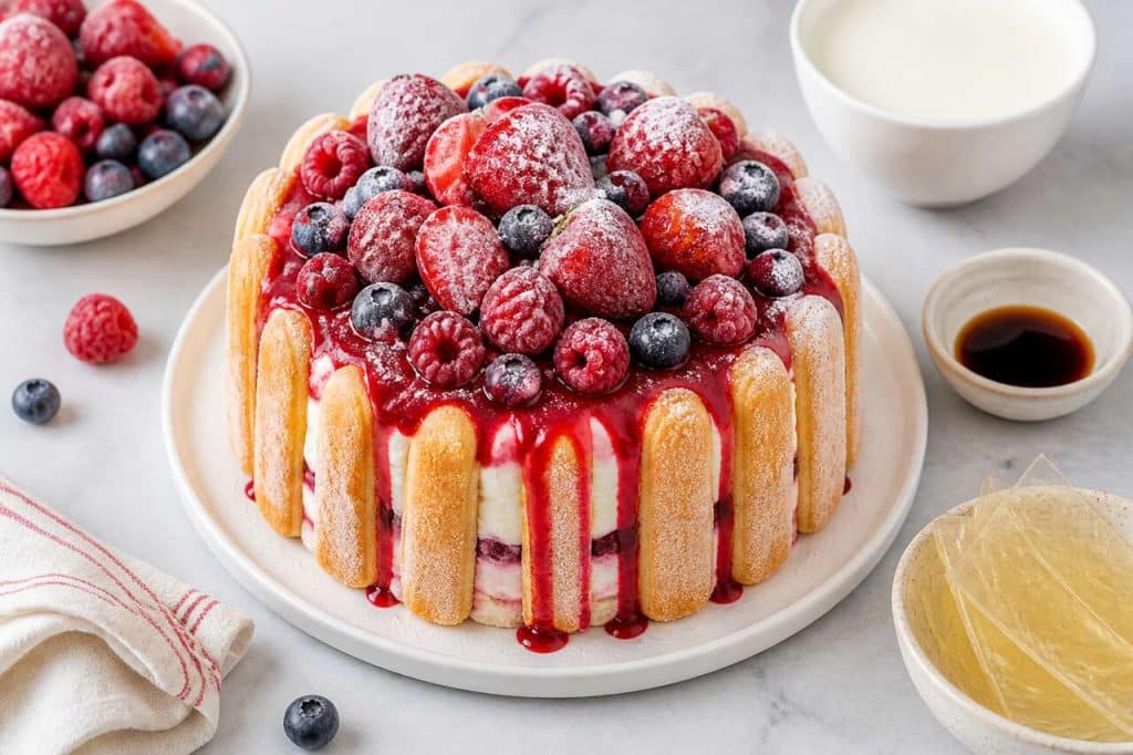 Recette facile : charlotte aux fruits rouges et fromage blanc