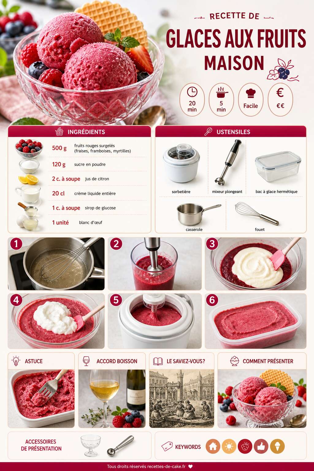 Fiche recette Recette de glaces aux fruits maison Fiche recette Recette de glaces aux fruits maison