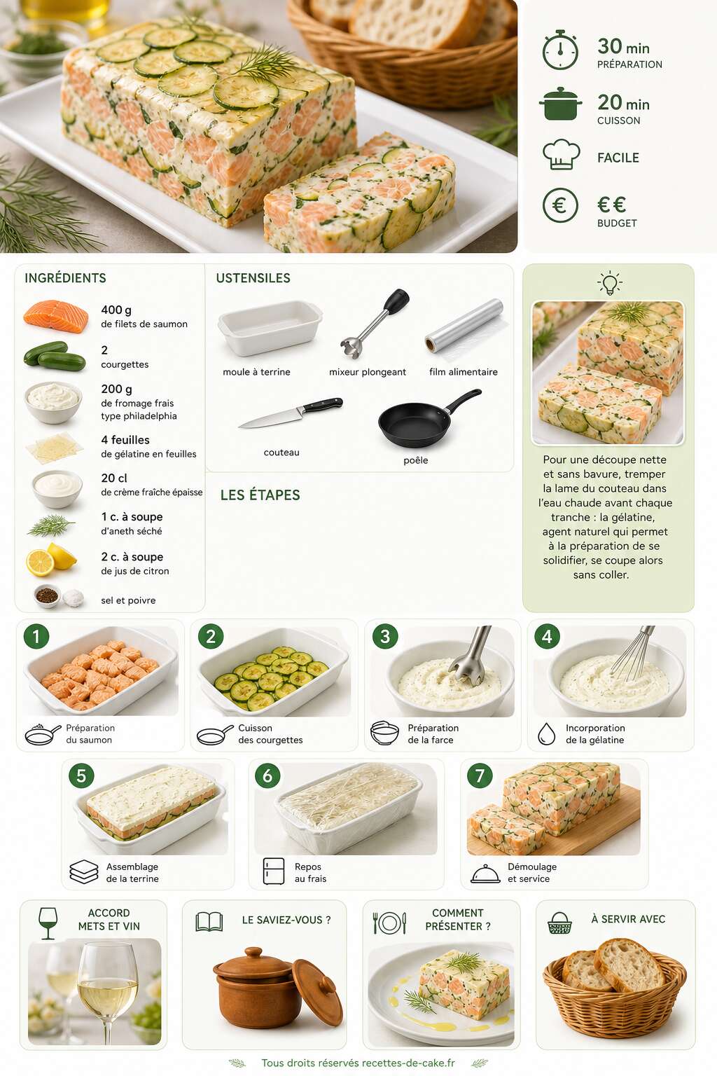 Fiche recette Recette terrine d'été : fraîcheur et saveurs assurées Fiche recette Recette terrine d'été : fraîcheur et saveurs assurées