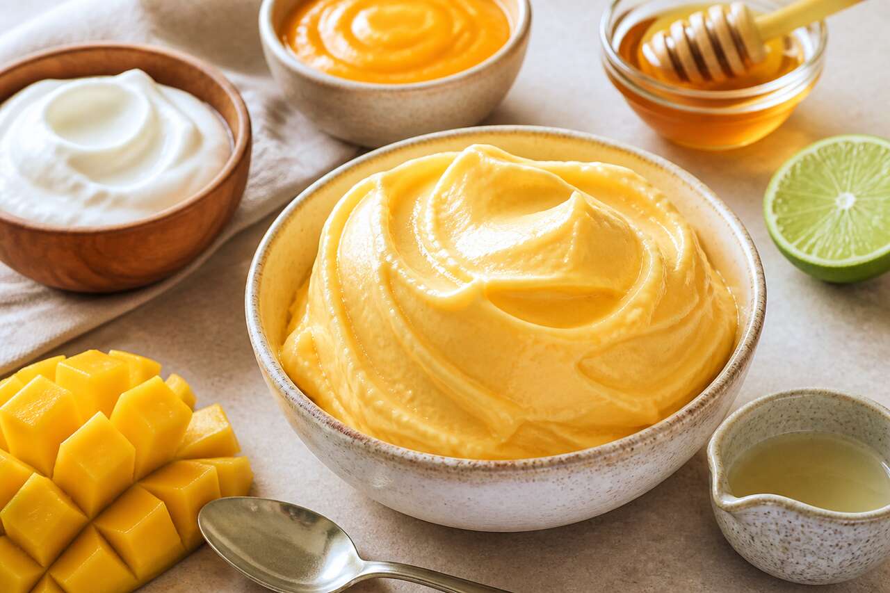 Yaourt glacé express à la mangue : recette facile et rapide