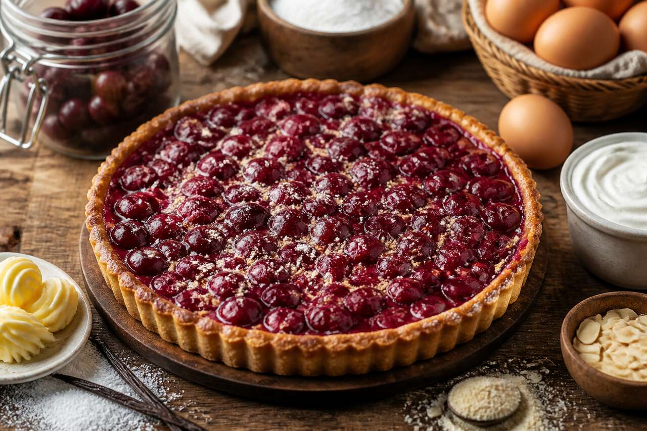 Tarte aux cerises facile : la recette maison