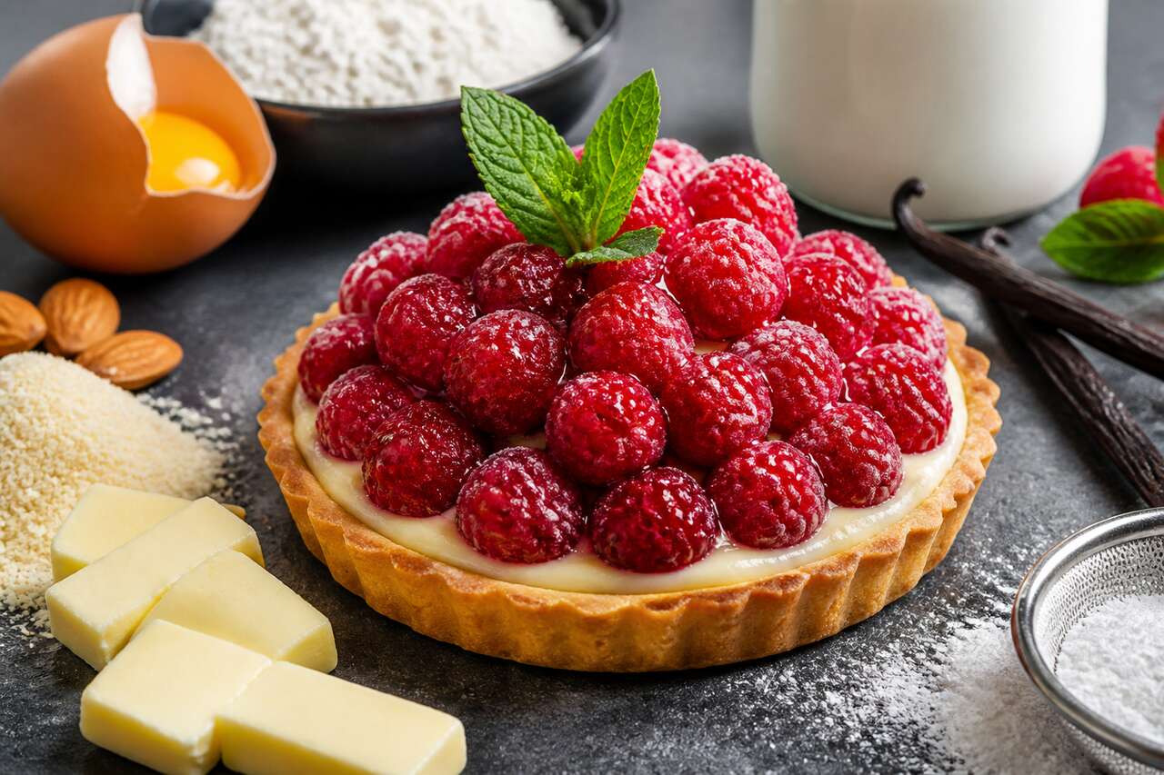Tartelette d'été aux framboises : recette gourmande et rafraîchissante