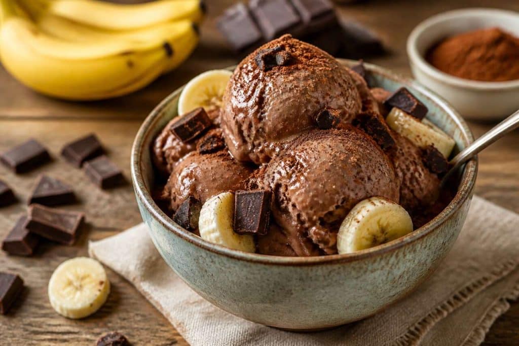 Sorbet banane chocolat : recette gourmande et rafraîchissante