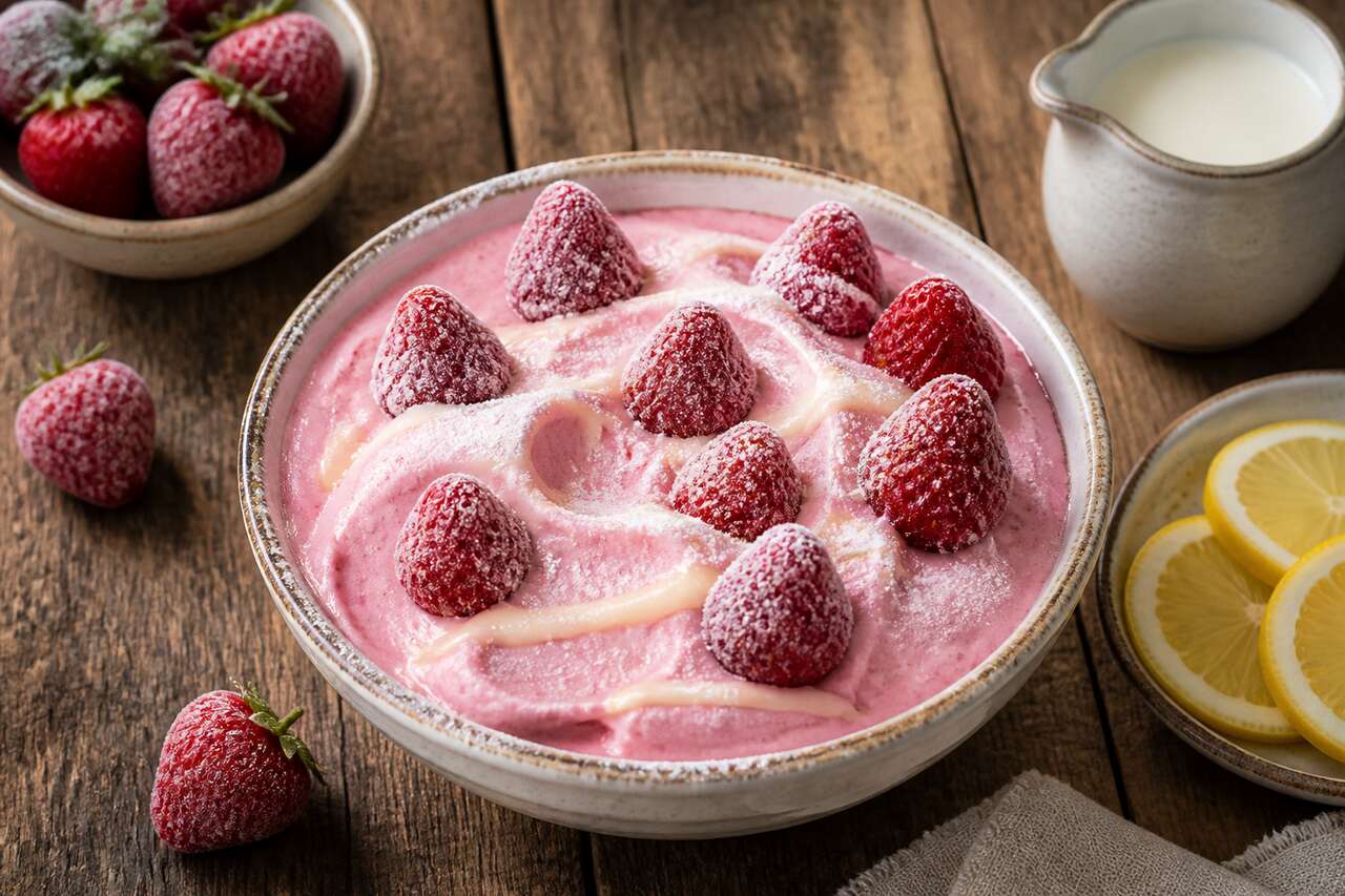 Recette de glace à la fraise sans sorbetière