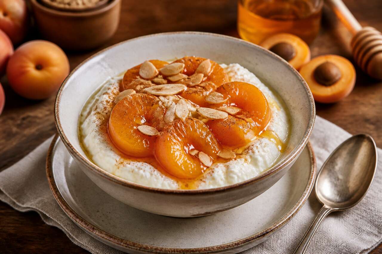 Faisselle et compote d'abricots : recette gourmande