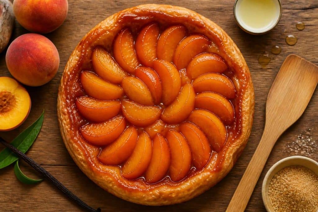 Tarte tatin aux pêches : recette facile et gourmande