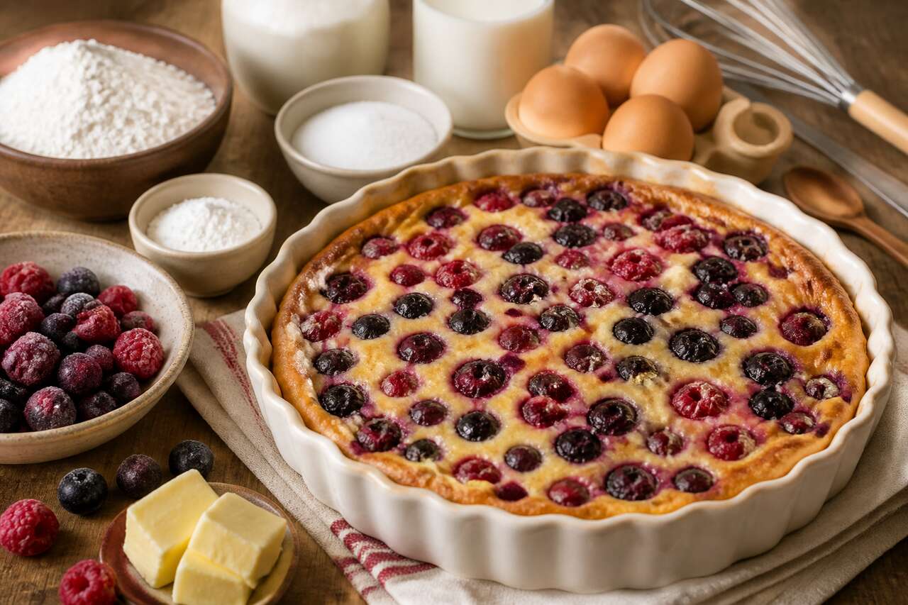 Clafoutis aux fruits rouges : recette de grand-mère