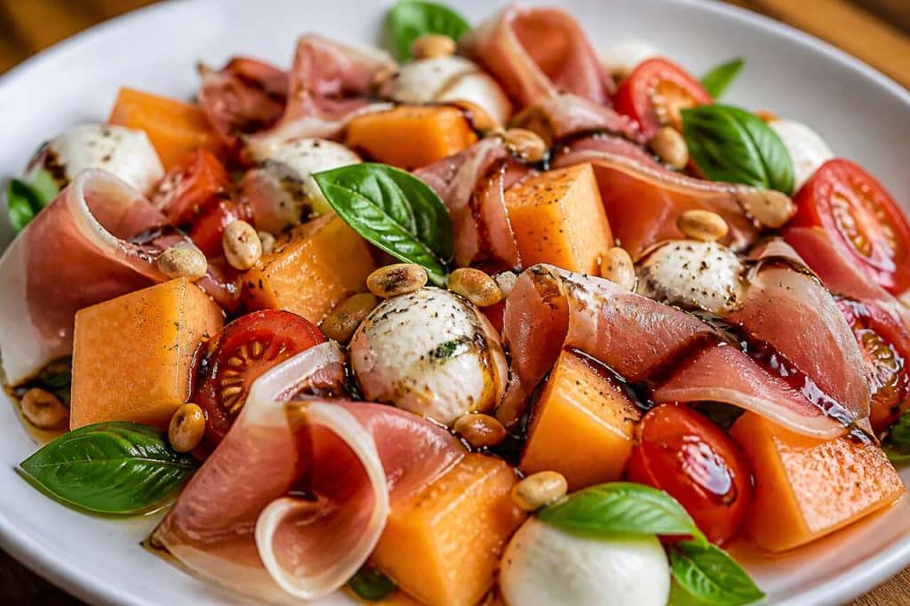 Salade de melon, tomates cerise et mozzarella : recette simple et fraƮche