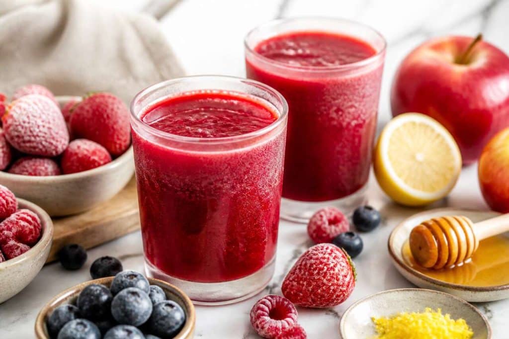 Jus de fruits rouges : recette facile à l'extracteur de jus