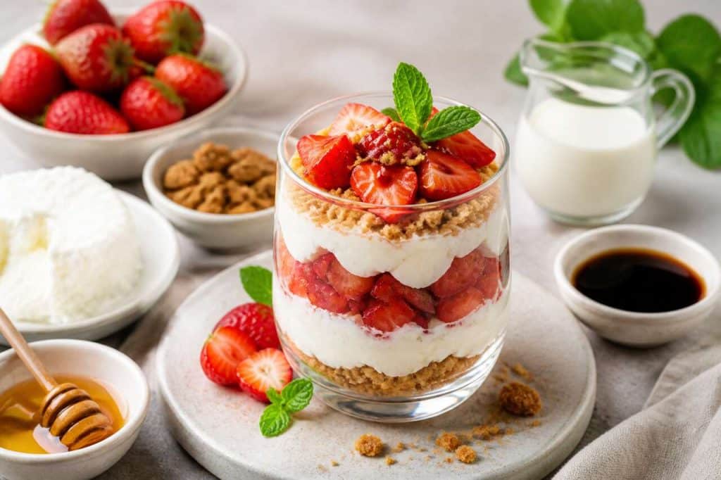 Verrine de fraises et chèvre : recette gourmande facile