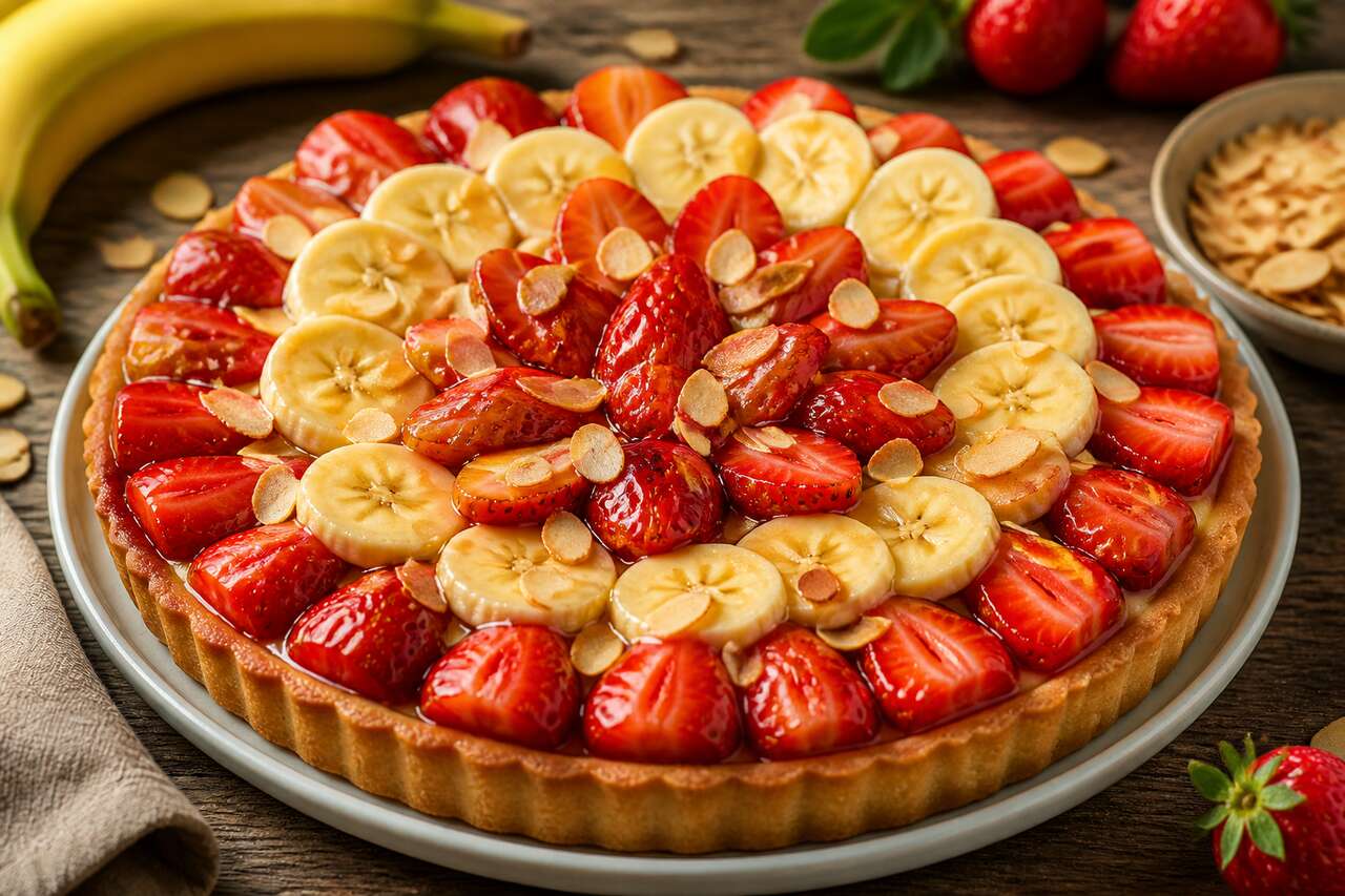 Tarte fraise-banane : une recette gourmande et facile