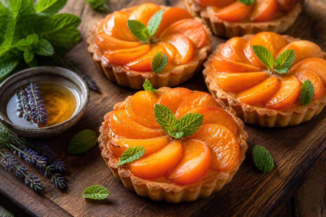 Tartelettes aux abricots, menthe et huile d'olive : la recette raffinée