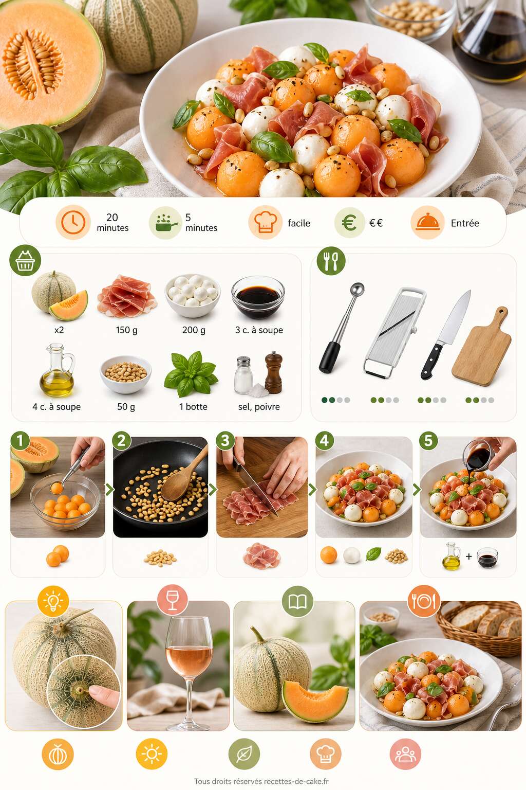 Fiche recette Recettes simples et savoureuses à base de melon Fiche recette Recettes simples et savoureuses à base de melon