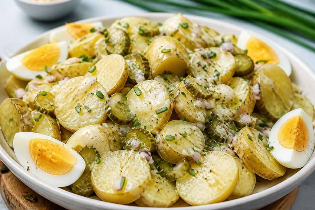 Salade de pommes de terre primeur : recette facile et savoureuse