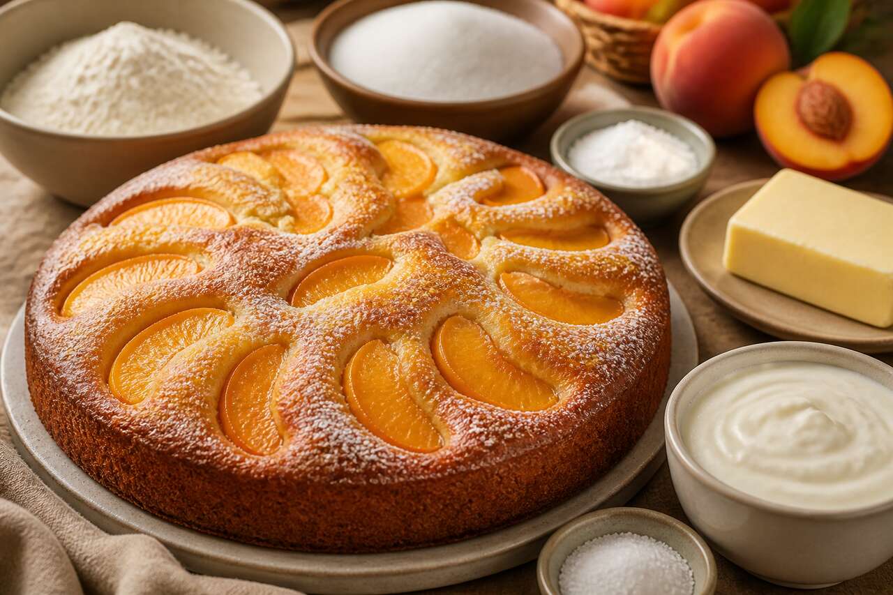 Recette du moelleux aux pêches fondant et facile
