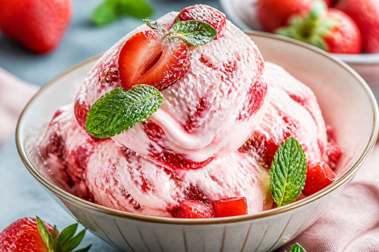 Glace à la fraise maison avec sorbetière : recette facile et rapide
