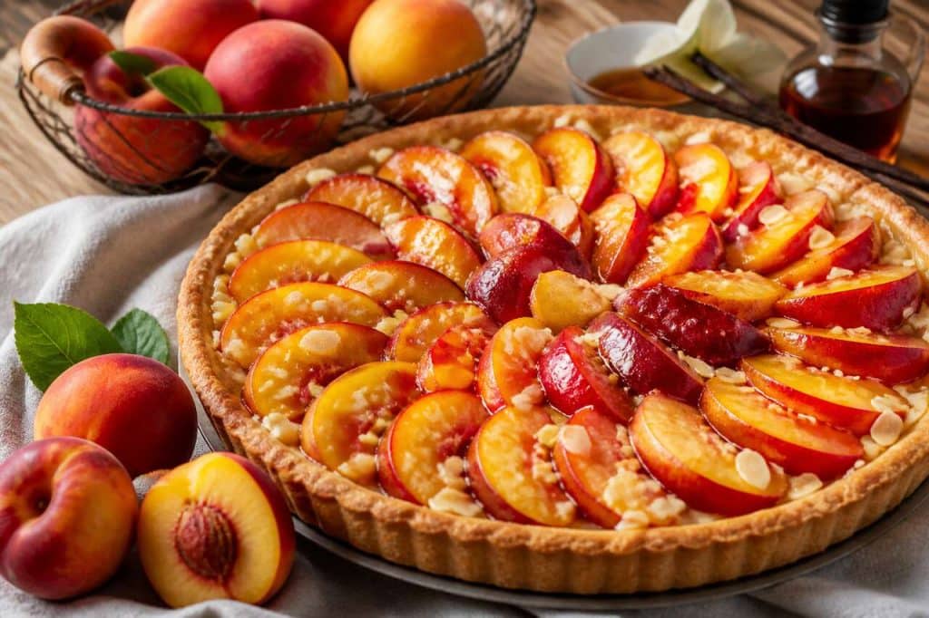 Recette de tarte aux pêches, nectarines et brugnons