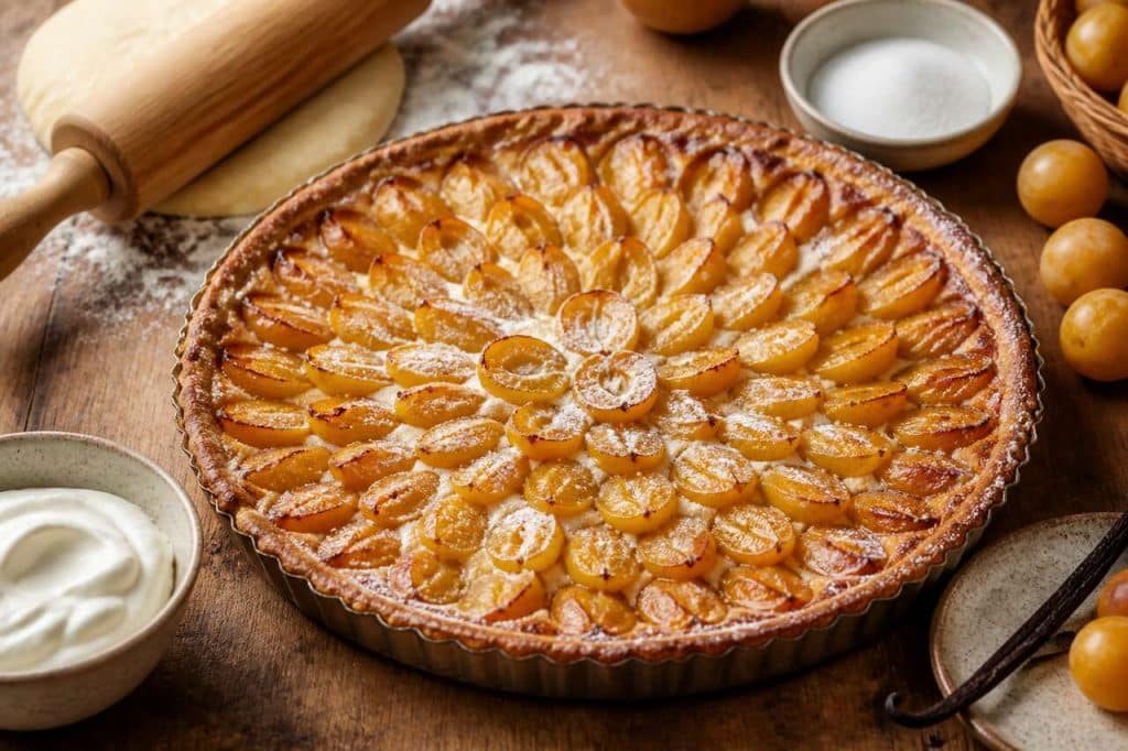 Tarte à la mirabelle facile et congelable