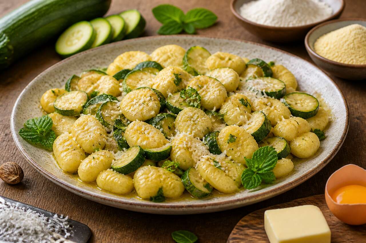 Gnocchis de courgette à la menthe : recette facile et savoureuse