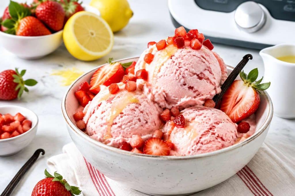 Glace à la fraise avec Monsieur Cuisine : recette facile