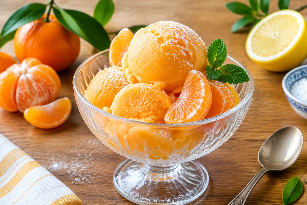Sorbet mandarine au Thermomix : recette facile et rafraîchissante