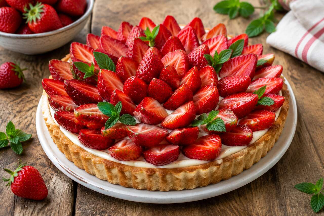 Tarte aux fraises sans sucre ajouté : recette délicieuse et saine