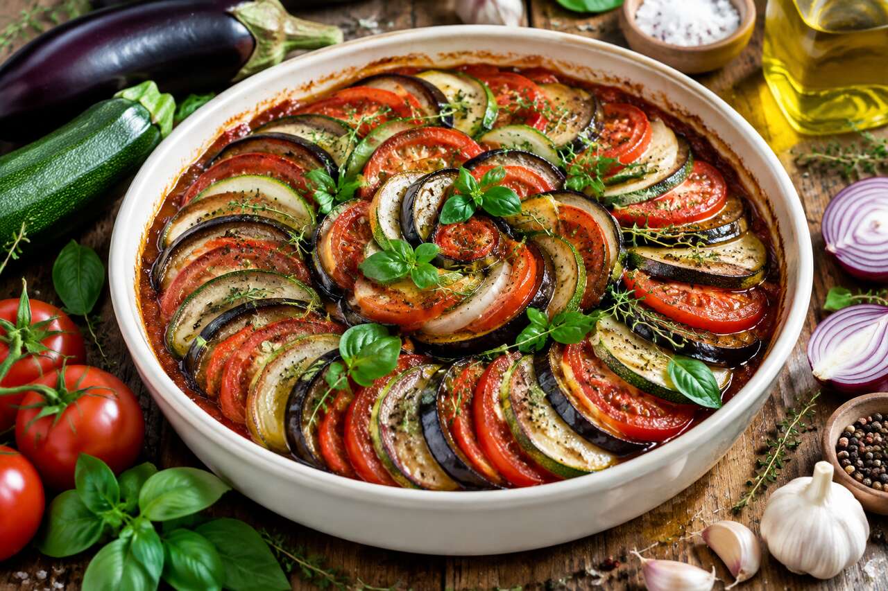 Tian de courgettes, aubergines et tomates : recette méditerranéenne saine et gourmande