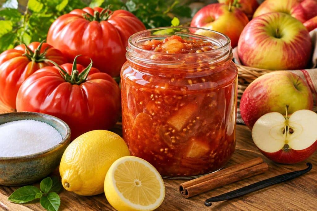 Confiture de tomates et pommes : recette savoureuse