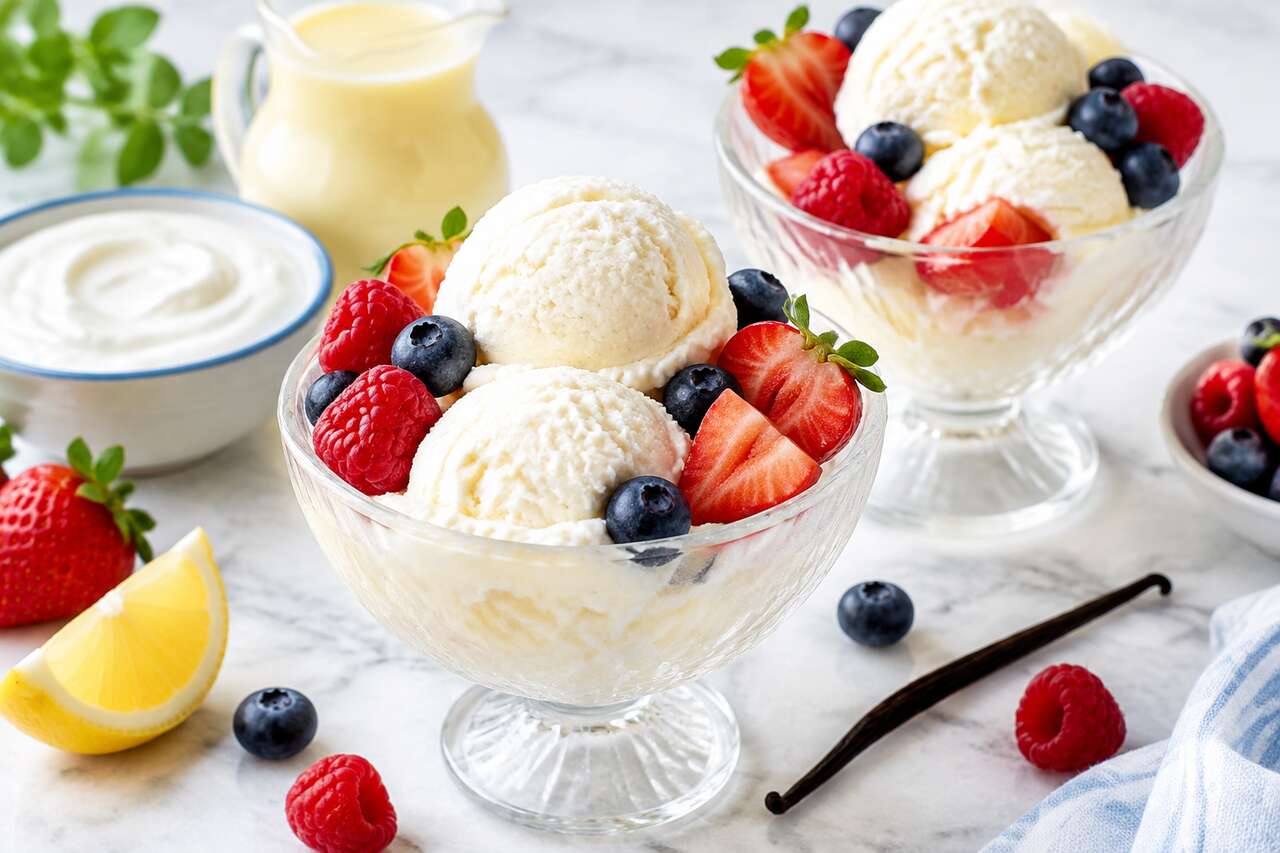 Recette de glace légère sans sorbetière