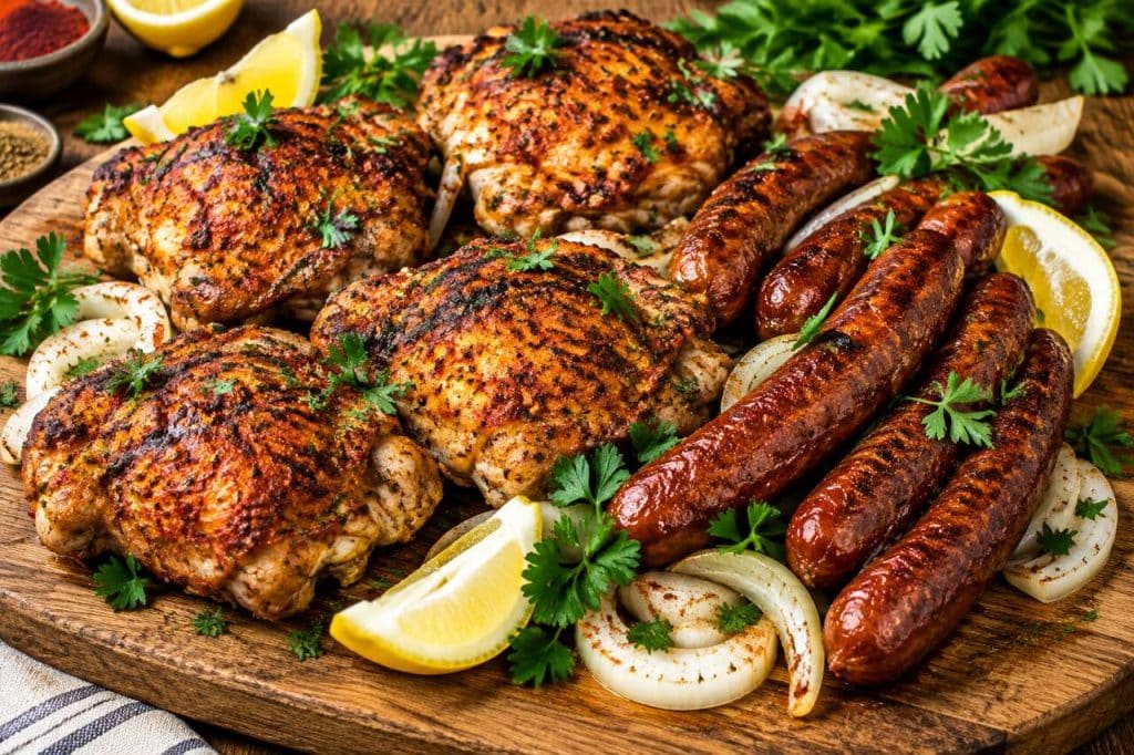 Poulet à la merguez au barbecue : recette Fastoche savoureuse