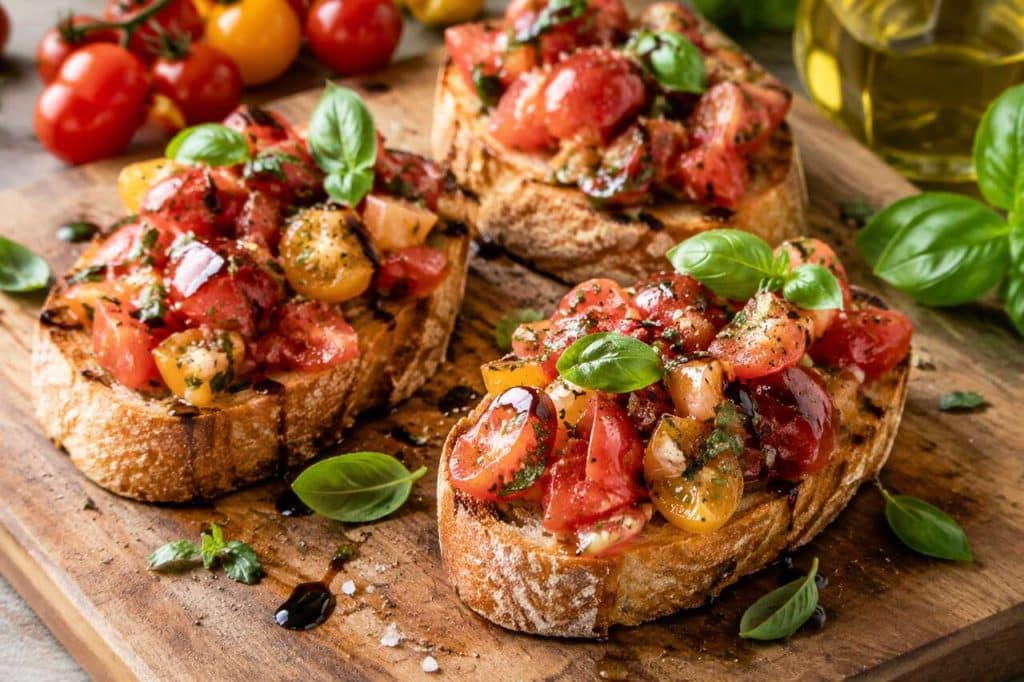 Bruschetta italienne à la tomate : recette facile et délicieuse