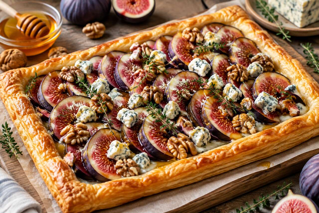 Tarte aux figues et Roquefort : recette gourmande