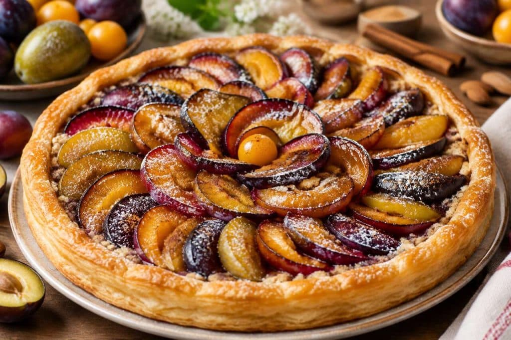 Tarte feuilletée aux prunes : recette facile et savoureuse