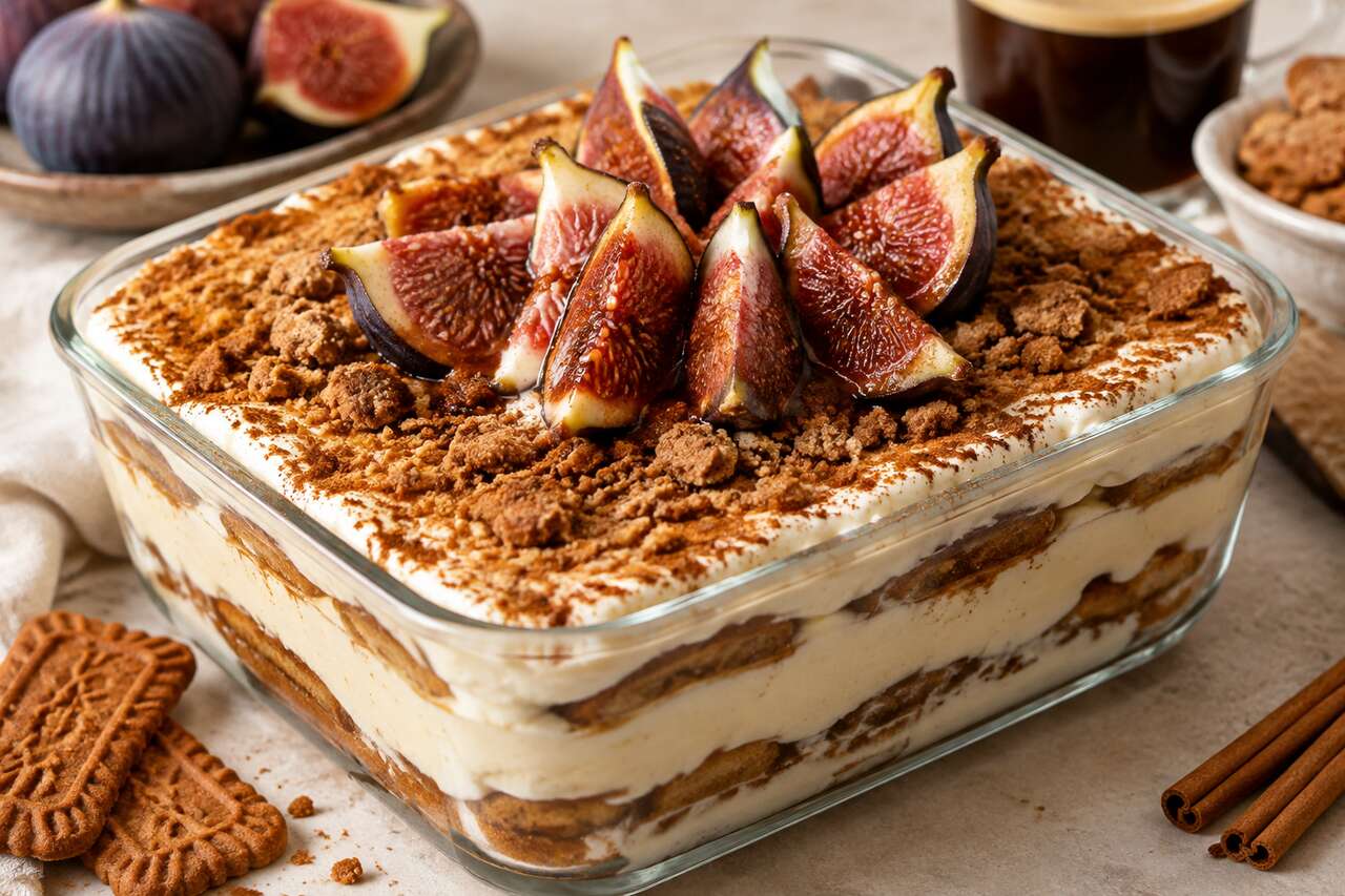 Recette : tiramisu aux figues et spéculoos